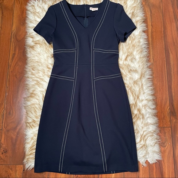 Brooks Brothers ponte’ contrast stitching dress - Picture 3 of 5